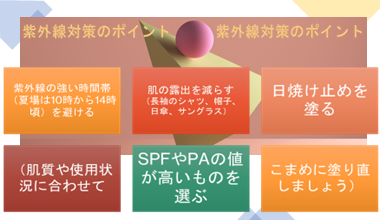 紫外線対策のポイント